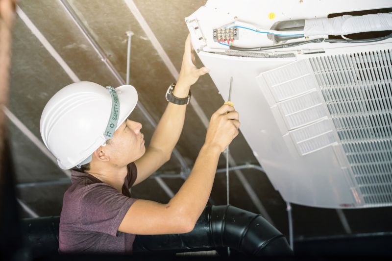 Hvac Repair Technician at Work